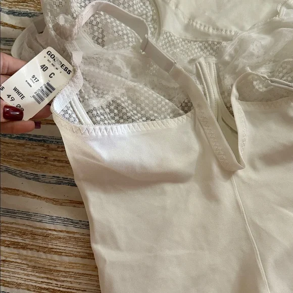 Goddess White Lace Shapewear Bodysuit - Picture 9 of 11